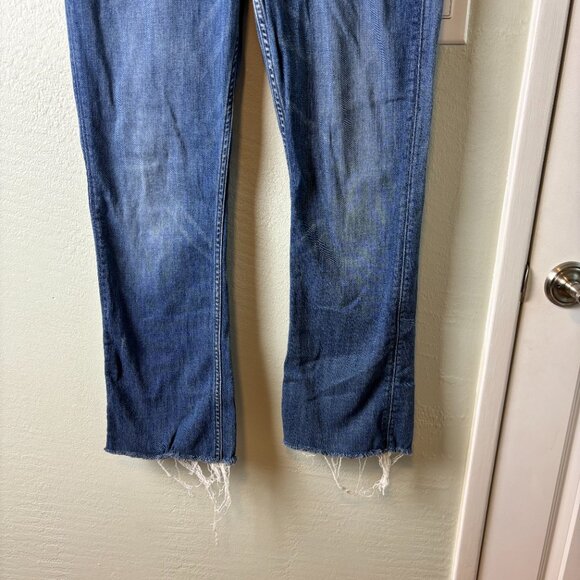 Hudson Jeans Signature Petite Bootcut Size 32 Blue Denim Frayed Hem - Picture 5 of 7